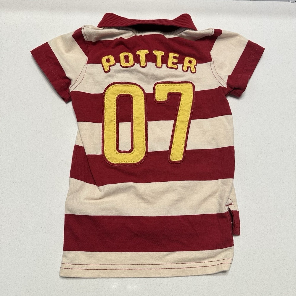 Harry Potter Striped Polo SHIRT Universal Studios 07 Potter Gryffindor‎ kids XXS